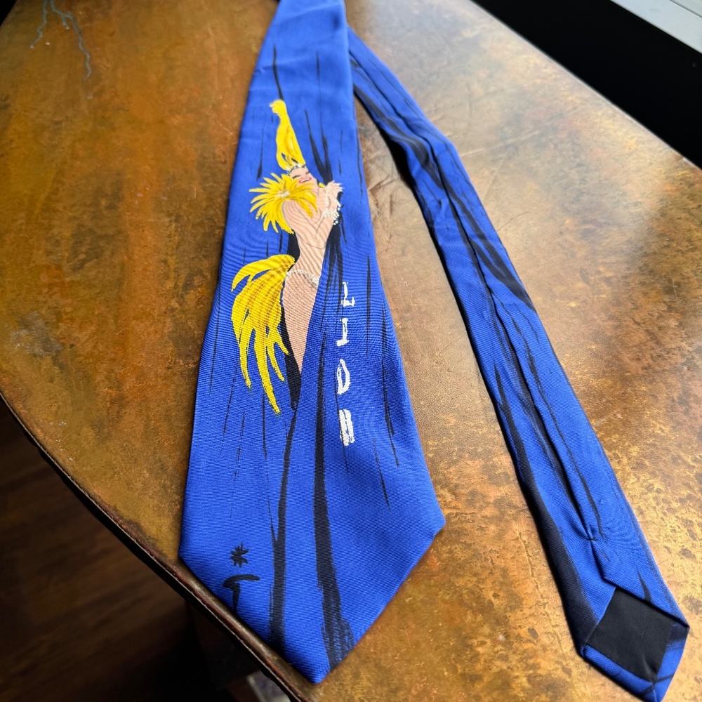 Vintage silk tie Lido Paris